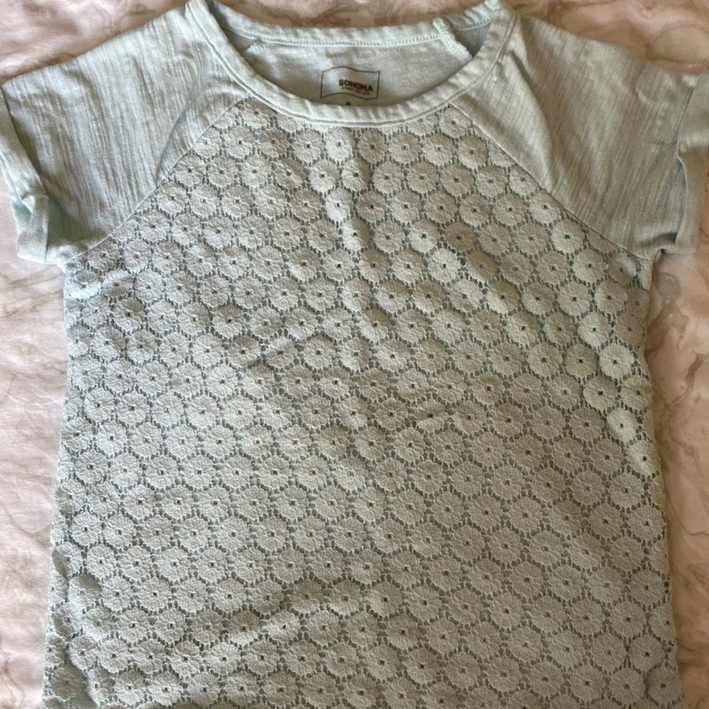 Blue Lace Design Shirt